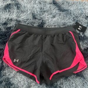 Under Armour Women's Athletic Shorts in Black and Pink